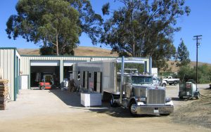 Mobile bottling line truck A large mobile bottling line truck